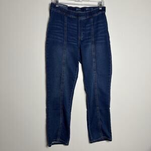 Pure Jill Denim Slim Leg Ankle Leggings Deep Sea Wash Regular Size S